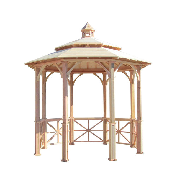 Octagon Garden Patio Gazebo Pagoda Roof Cupola 10 ft. - SamsGazebos Handcrafted Garden Structures