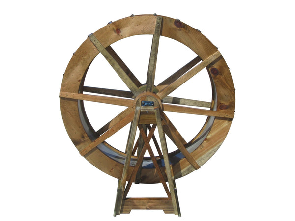 Japanese Wooden Water Wheel 5 ft - SamsGazebos Handcrafted Garden Structures