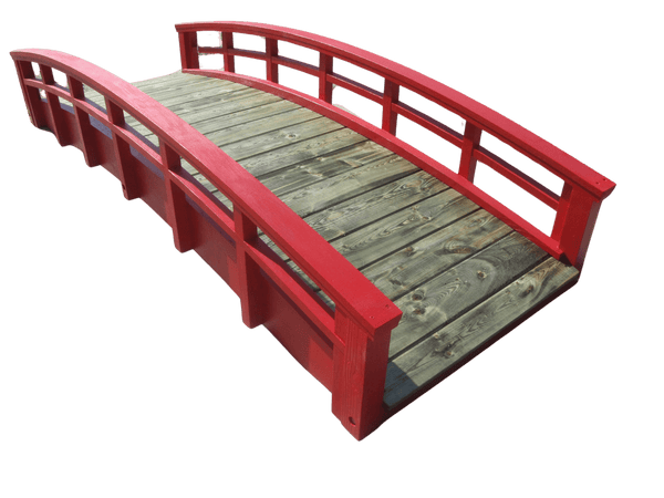 Monet's Japanese bridge 8 ft. - SamsGazebos Handcrafted Garden Structures