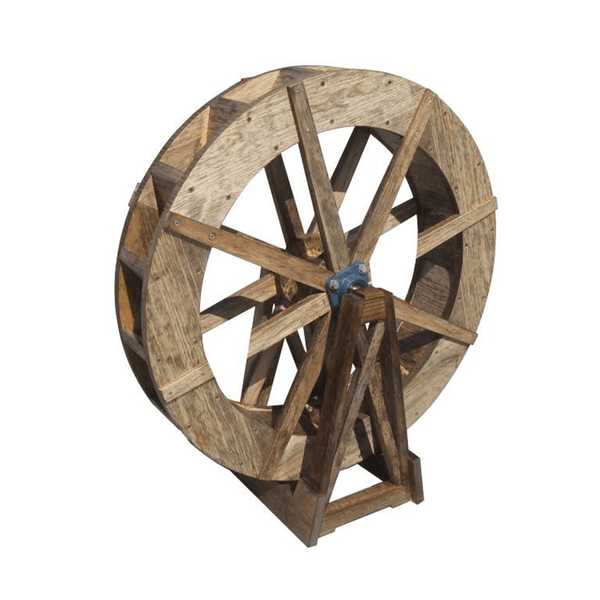 Small Japanese Wooden Water Wheel 30 Inches - SamsGazebos Handcrafted Garden Structures