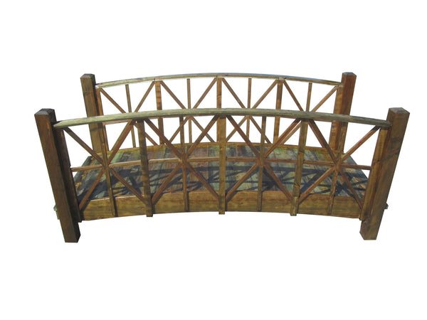 Wisteria Garden Bridge with Pergola 12 ft. - SamsGazebos Handcrafted Garden Structures