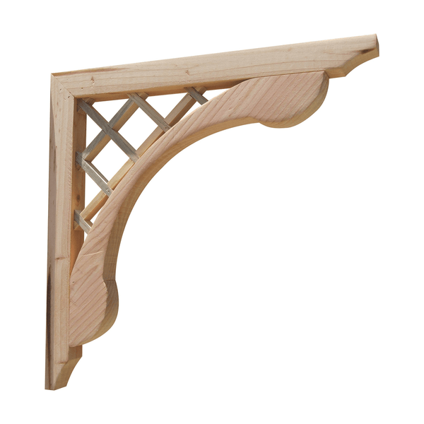 Exterior Wood Corbels Brackets Lattice 16 inches 2 - Pack - SamsGazebos Handcrafted Garden Structures