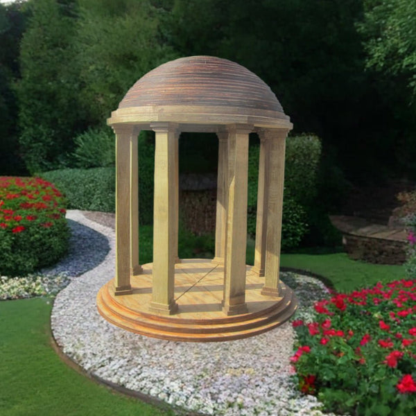 Miniature Dome Gazebo Temple of Love - SamsGazebos Handcrafted Garden Structures