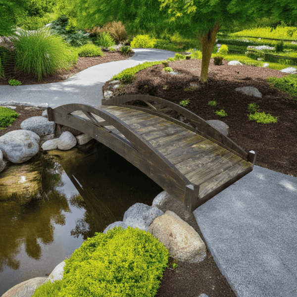 Musashi wood garden bridge 8 ft.