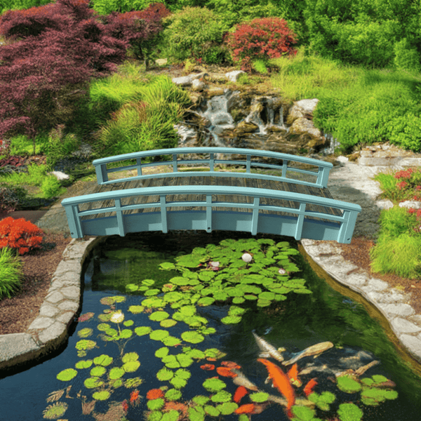 Monet's Japanese bridge 8 ft. - SamsGazebos Handcrafted Garden Structures