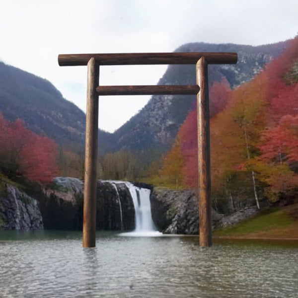 Japanese Torii Gate 8 feet Shinmei Style - SamsGazebos Handcrafted Garden Structures