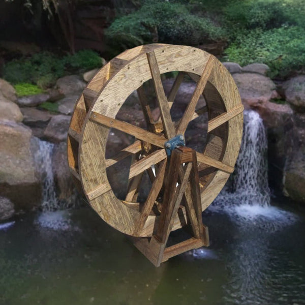 Water Wheel - Small Japanese Wooden Water Wheel 30 Inches