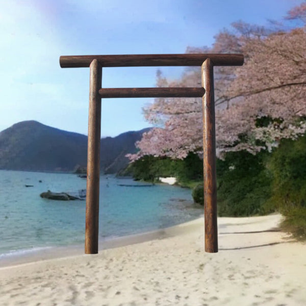 Japanese Torii Gate 8 feet Shinmei Style - SamsGazebos Handcrafted Garden Structures