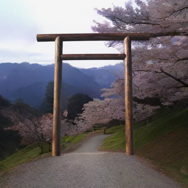 Japanese Torii Gate 8 feet Shinmei Style - SamsGazebos Handcrafted Garden Structures