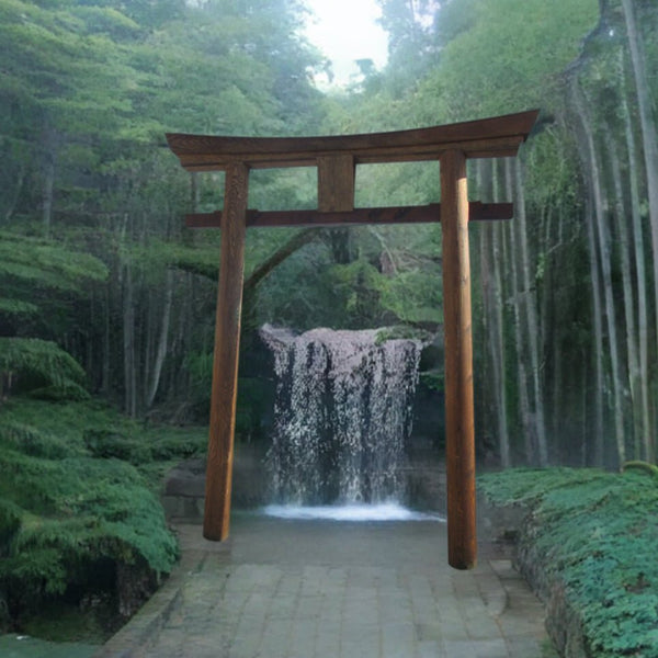 Japanese Torii Gate 8 feet Myojin Style - SamsGazebos Handcrafted Garden Structures