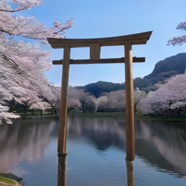 Japanese Torii Gate 8 feet Myojin Style - SamsGazebos Handcrafted Garden Structures