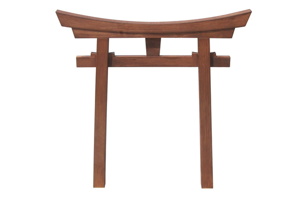 Brown Japanese Arch wall mount-SamsGazebos Handcrafted Garden Structures