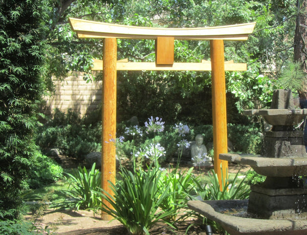 Japanese Torii Gate 8 feet Myojin Style - SamsGazebos Handcrafted Garden Structures