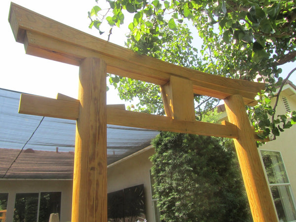 Japanese Torii Gate 8 feet Myojin Style - SamsGazebos Handcrafted Garden Structures