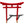 Red Japanese Torii Gate 26 Inches front-SamsGazebos Handcrafted Garden Structures